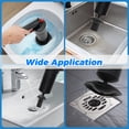 thumbnail image 3 of Keyohome Toilet Plunger Set with 4 Unclogging Heads Efficient Air Plunger Reusable Toilet Drain Clog Remover Practical Drain Clog Remover Tool for Sink Toilet Bathroom Shower Clogged Pipe, 3 of 11