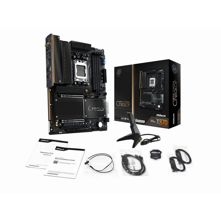 ASRock X870 TAICHI CREATOR AM5 AMD X870 ATX Motherboard - Walmart.com