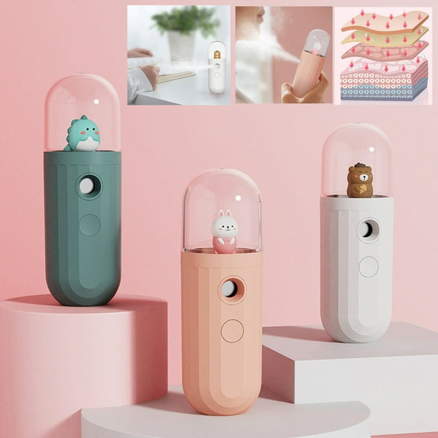 Black&friday Deals 2024,Face, Portable Mini Face, Handheld Face, Portable Cool Eyelash Atomizer Moisturizing Spray,Cyber and Monday Deals 2024,PENDANE,Plastic,Green