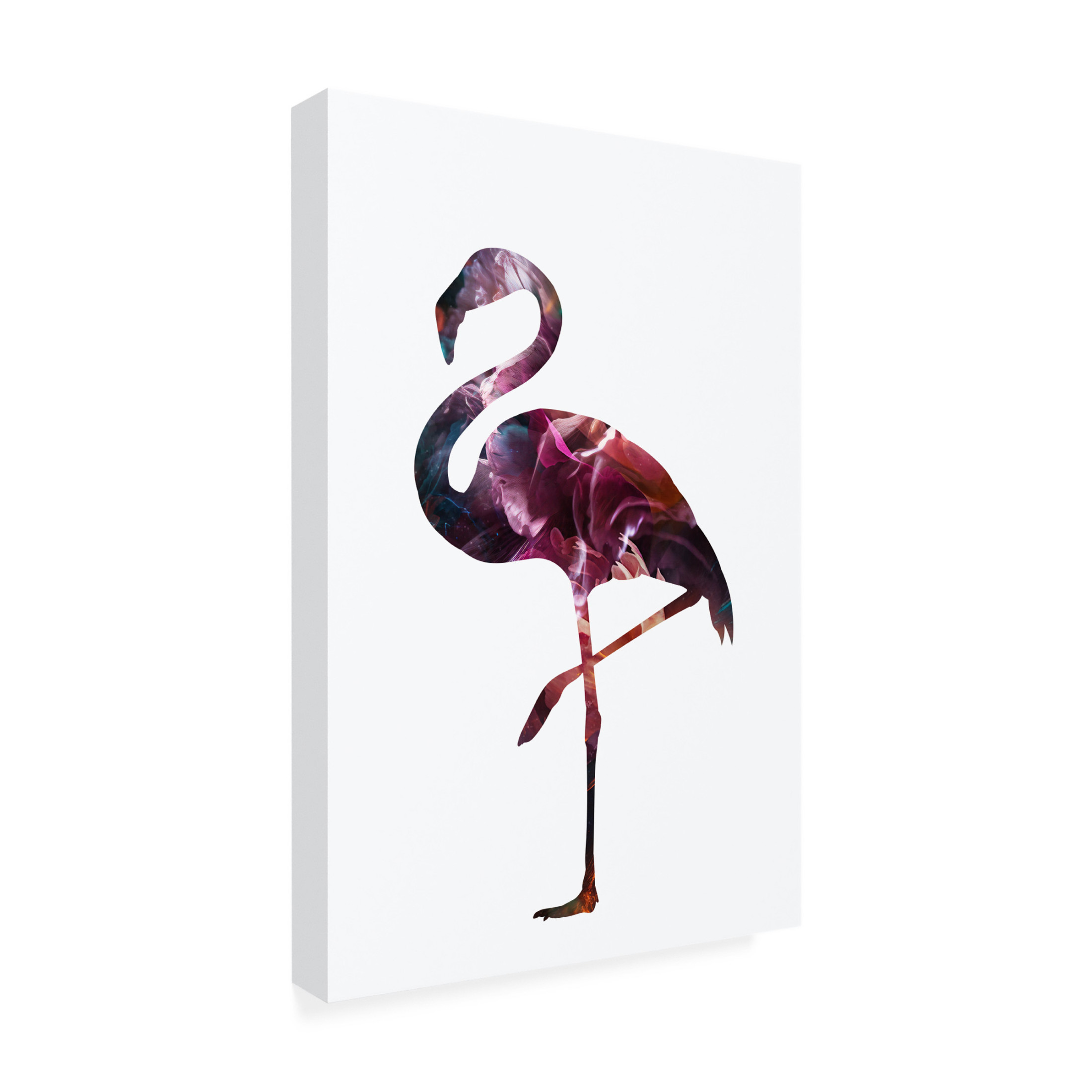 Trademark Fine Art Sarah Manovski  Flamingo Silhouette Canvas Wall Art