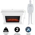 thumbnail image 4 of Real Flame Beau 59" Landscape Electric Fireplace in White, 4 of 8