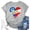 Grey, variant on Womens Haiti Flag Tops Fashion Short Sleeve Crewneck Tee Summer Heart Graphic T Shirts Casual Soft Breathable Clothing