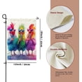 thumbnail image 3 of Colorful Rooster Garden Flag Vibrant Chicken Singing Design Burlap Outdoor Lawn Banner Spring Summer Home Decor 12x18 Inch, 3 of 6
