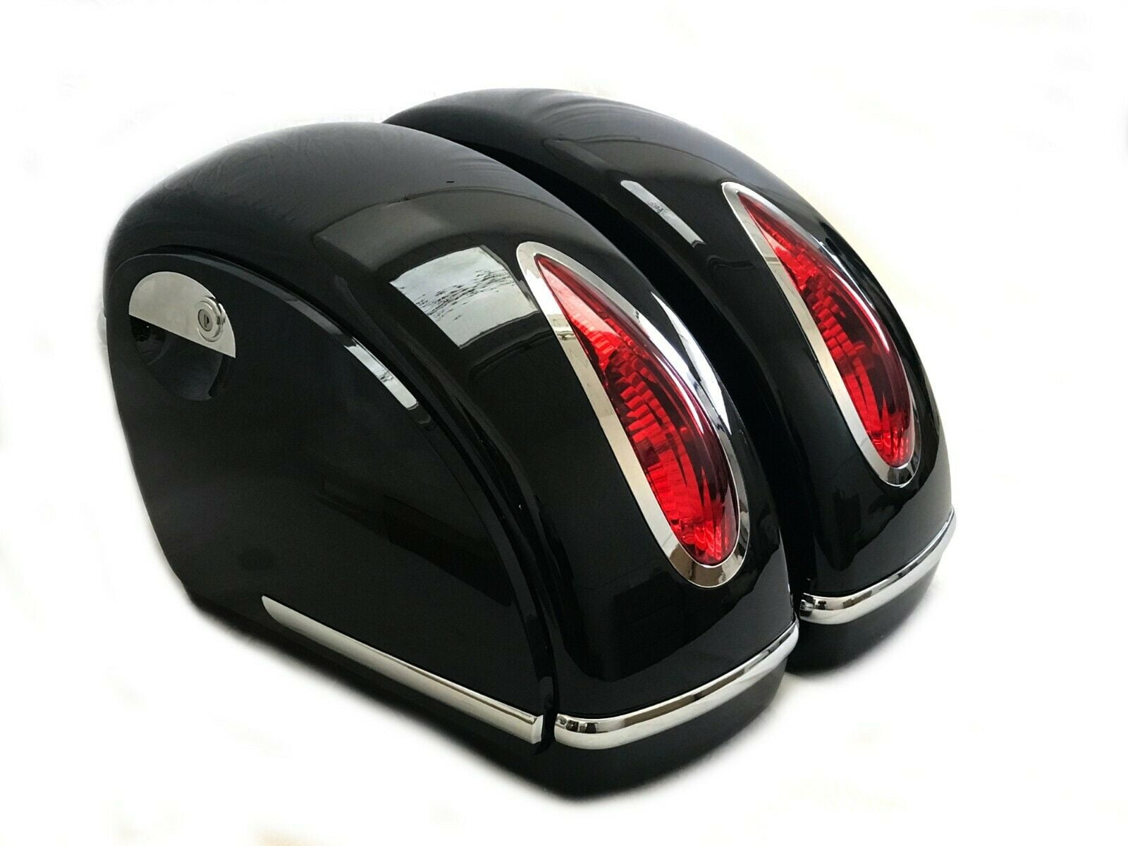 Mutazu Universal MU Hard Bag Saddlebags for Cruisers, Metric, Touring