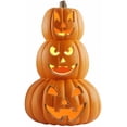 thumbnail image 2 of Halloween Pumpkin Lantern, 3-Tier 14" Waterproof LED Pumpkin Path Light for Outdoor & Indoor Halloween Yard, Fall Garden Decor, 2 of 6