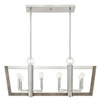 Designers Fountain Westend Satin Platinum 8 Light Island Chandelier, 93738-SP