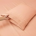 thumbnail image 4 of 1800 Thread Count 4 Piece Deep Pocket Egyptian Comfort Bedroom Bedding Sheet Set California King Size Peach Colour, 4 of 6