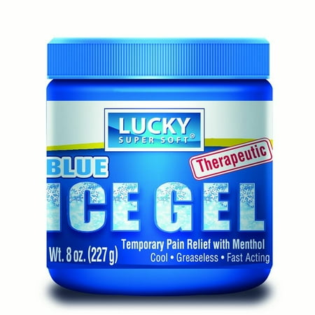Lucky Super Soft Analgesics, Blue Ice Gel, 8 Oz