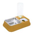 thumbnail image 1 of Automatic Double Dog Bowl, Replaceable Square Auto Water Level Refill Cat Food And Water Bowl Set  For Cats Green,Yellow,Orange, 1 of 1