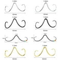 thumbnail image 3 of QQTDFG 14g/16g Stainless Steel Mustache Nose Ring Curved Nose Septum Piercing Jewelry-Black-14g (1.6 mm), 3 of 9