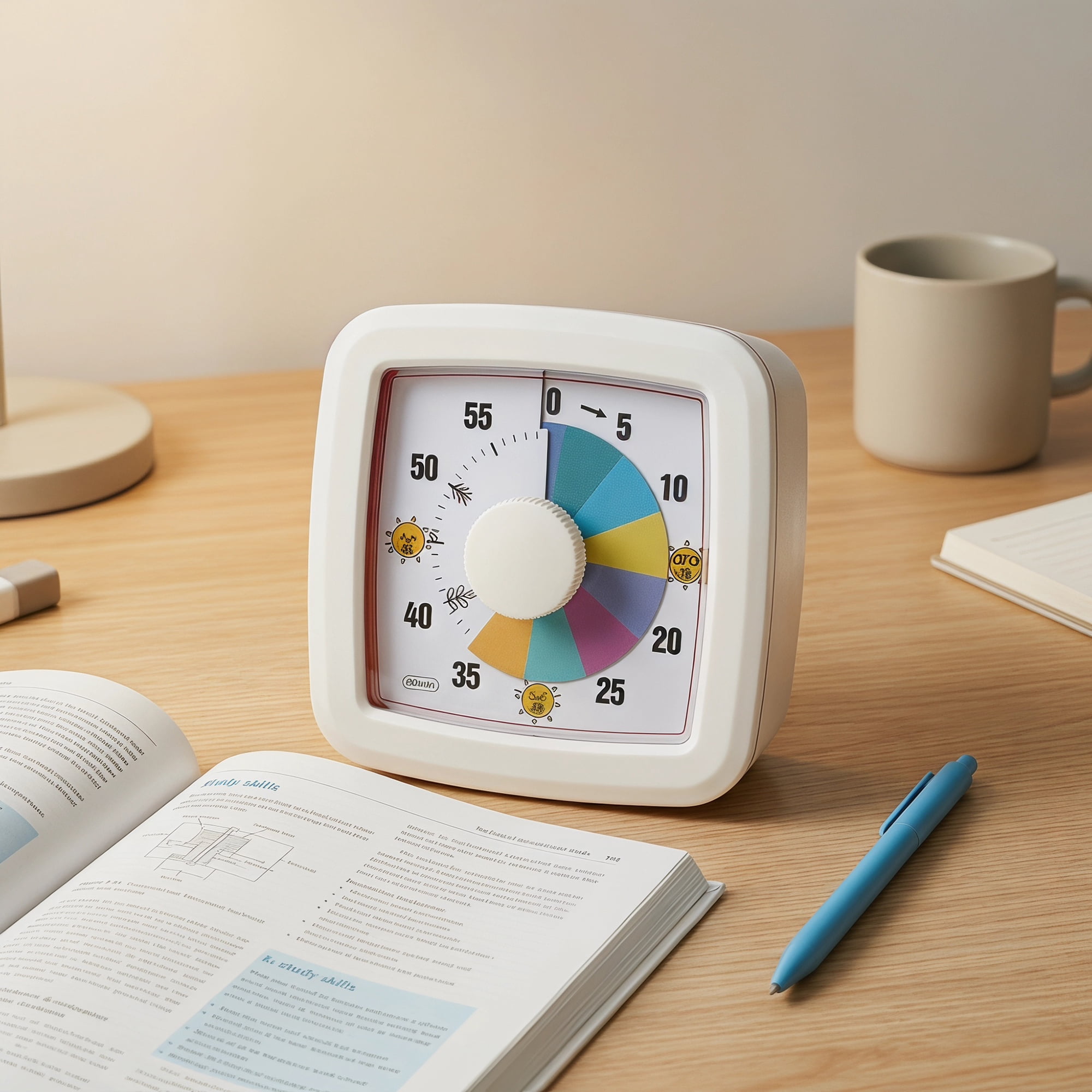Unique Bargains 60 Minute Digital Visual Timer with Loud Alarm for Studying White C
