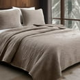 thumbnail image 2 of Wonderful Bedding Wood-Grain Velvet 3-Piece Quilt Set, 2 of 8
