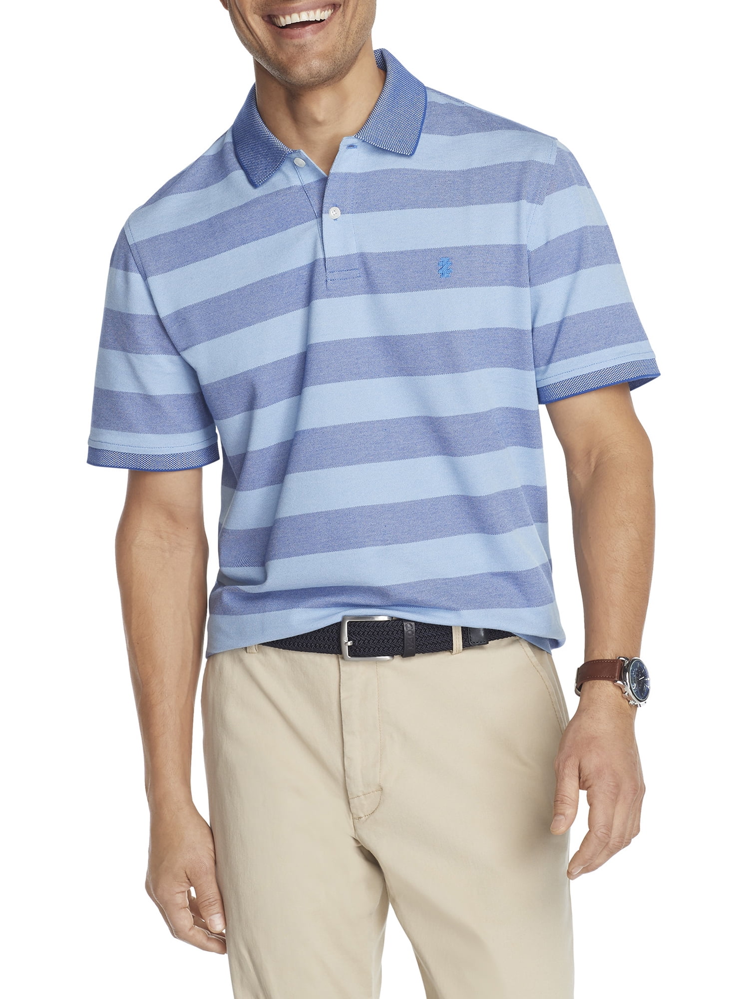 Light Blue Tog 24 Patrick Mens Stripe Polo Shirt 
