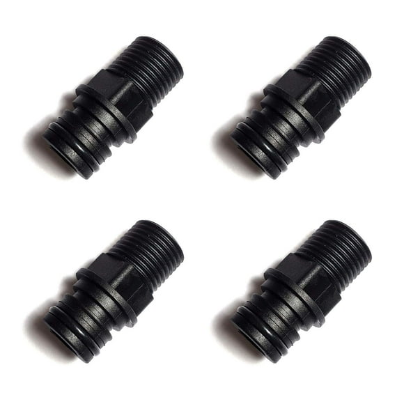 Conexiones de cuatro puertos para bomba de sistema de agua cuádruple (1/2"" NPT macho QEST. Recto)