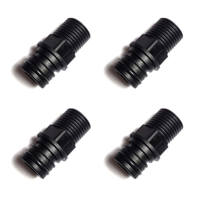 Conexiones de cuatro puertos para bomba de sistema de agua cuádruple (1/2"" NPT macho QEST. Recto)