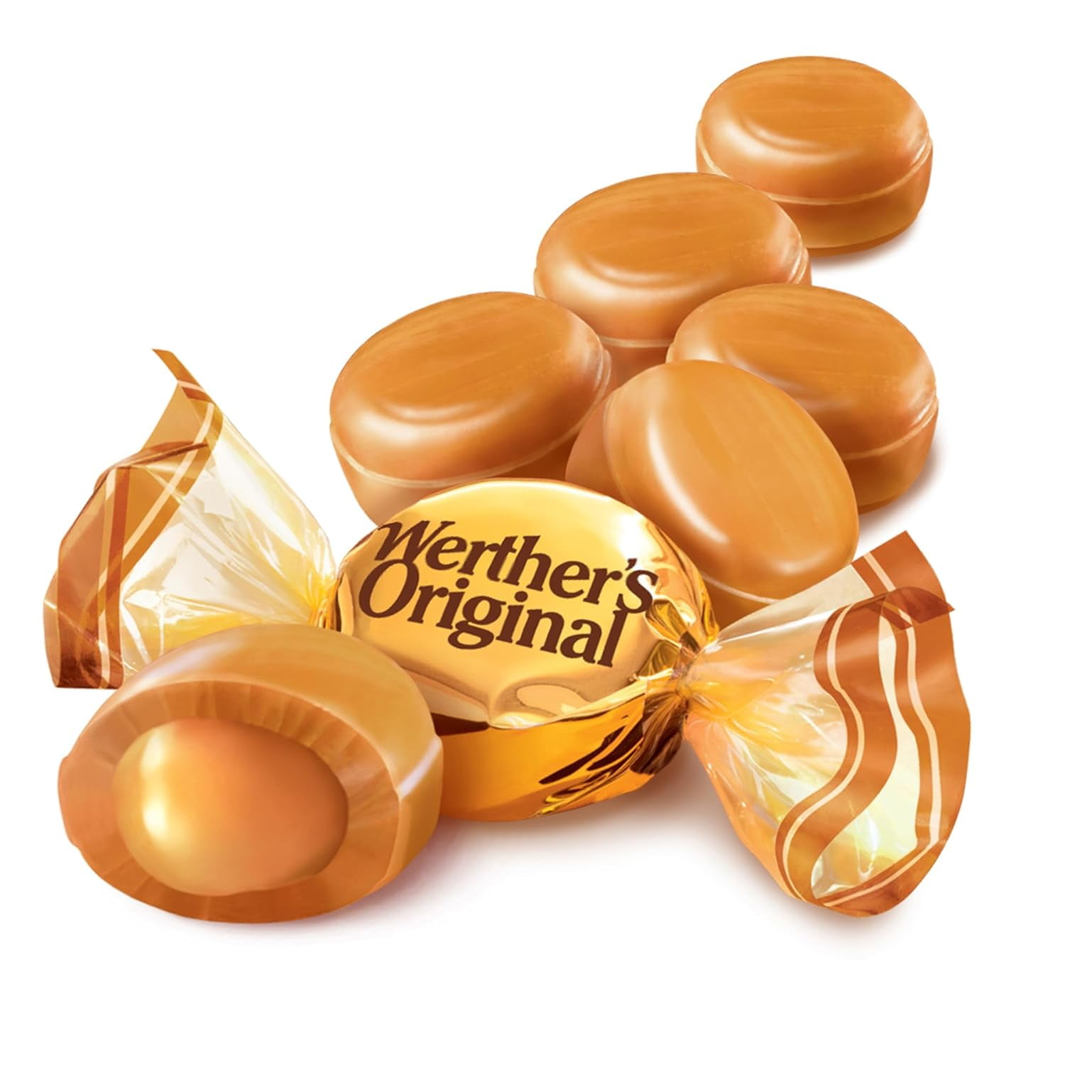 Werther's Original Classic Hard Candies With Creamy Caramel Filled Bulk Candy Bag 4.25 Lbs.