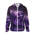 thumbnail image 1 of Fotbe Purple Hippo In Water Chaqueta con Protección Solar UPF 50+ para Hombre y Mujer, Camisa con Capucha y Bolsillos-X-Large, 1 of 7