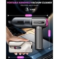 thumbnail image 5 of 2 en 1 Mini Aspiradora de Mano | 9000Pa Aspirador de Coche y Plumero de Aire Sin Cable Potente | USB Rechargeable | Aspiradora Inalámbrica de 3 Velocidades con 2 Filtros Lavable para Hogar Oficina PC, 5 of 5