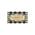 thumbnail image 2 of Green Plaid Rugs and Mats Non Skid Washable Absorbent Microfiber Soft Kitchen Mat for Floor Set Of 2 Decor Stain Resistant 17"x47"+17"x30", 2 of 7