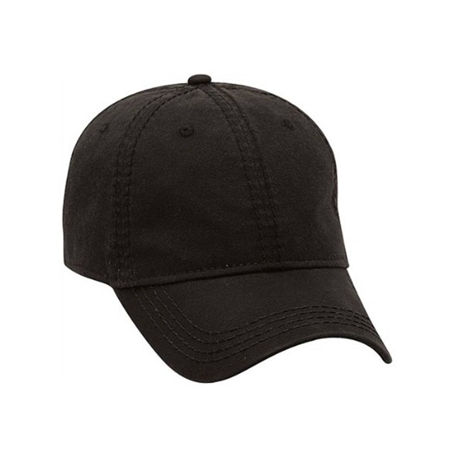 Superior Coton Lavé avec Coutures Contrastées, Bonnets Profil Bas, Noir
