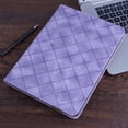 thumbnail image 6 of for Honor Pad X9 2023/Honor Pad X8 Pro 11.5 inch Case, Rhombus Grid Pattern Multiple Viewing Angles Stand Slim Folio Cover (Purple), 6 of 7