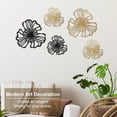 thumbnail image 4 of 5Pcs Multicolor Double-Layer Floral Metal Wall Art Boho Double Layered Iron Flower Wall Hanging Art- Contemporary Home Decor for Living Room, Bedroom, and TV Background, 4 of 12