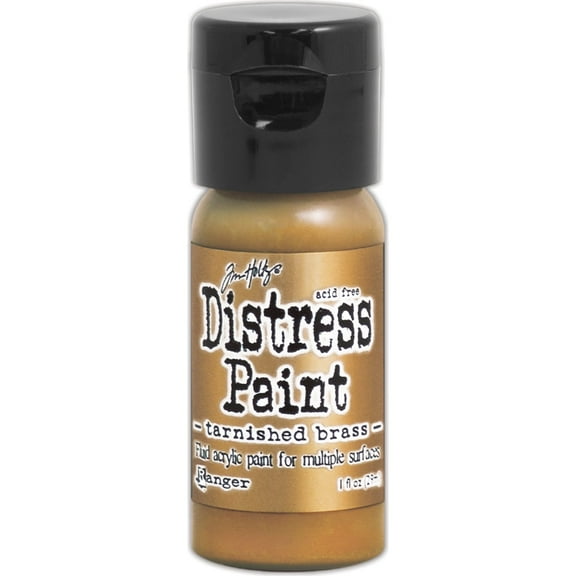 Tim Holtz Distress Paint Flip Top 1oz-Tarnished Brass