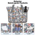 thumbnail image 2 of Tote Bag for Women - Bulldog Dog and Flower Florals Shoulder Bag - Large Utility Work Duffle Bag with Zipper Handbag for Travel, Work, Sprots, 2 of 5