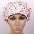 thumbnail image 5 of HEVIRGO Scrub Cap Floral Print Breathable Cotton Adjustable Bouffant Hat for Beautician Cotton, 5 of 8