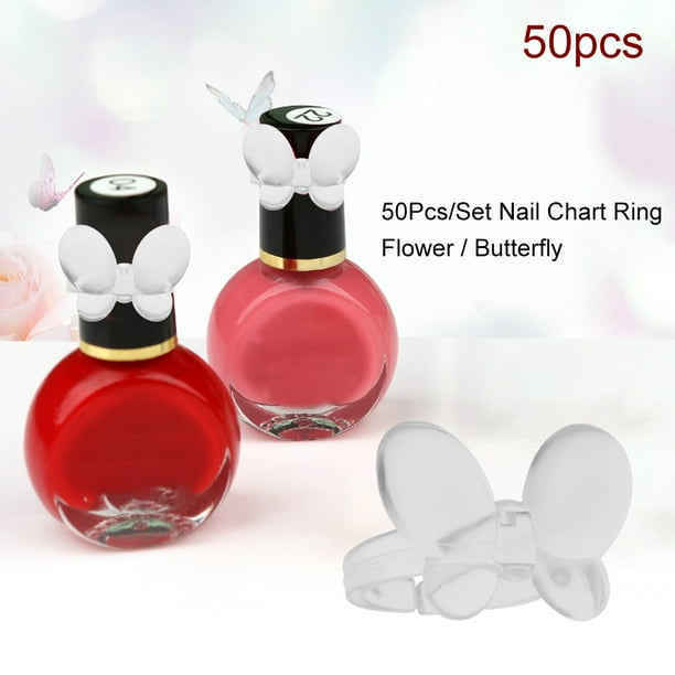 Anillos De Listas De Uñas De 50 Piezas De Puntas De Uñas Herramienta De Arte De Manual