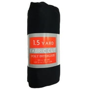 Shason Textile presents Poly Knit Interlock 1.5 Yard Precut Fabric, Black