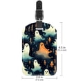 thumbnail image 6 of Square 2Pack PU Leather Halloween Ghost Cruise Luggage Tag with Privacy Cover and Name ID Tag for Travel Handbags Backpacks Luggage Tags, 6 of 6