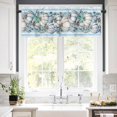 thumbnail image 5 of Thanksgiving Valances for Windows Blue Pumpkin Floral Country Starfish Shell Rod Pocket Curtain Valance Window Treatment Short Curtains for Kitchen Living Room, 42"x18", 5 of 5