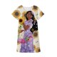 thumbnail image 1 of Camiseta de verano para niñas, camiseta de dibujos animados para niñas, ropa para niños, camisetas de manga corta de Reina de la nieve congelada de Disney, vestido para niños 5T Gao Jinjia LED, 1 of 2