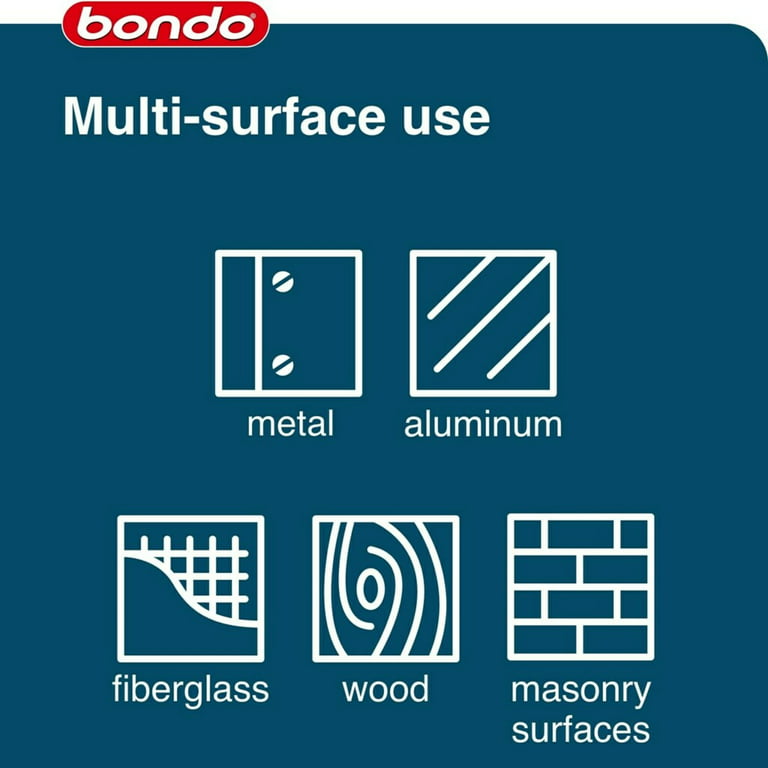 Bondo Body Filler Great For Fiberglass, Steel, Aluminum - 14 oz.