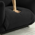 thumbnail image 7 of Oversize Accent Chairs for Living Room,Lambswool Upholstered Reading Armchair,Mid Century Modern Arm Chair Single Sofa Chair,Single Sofa Chair for Living Room Bedroom Playroom,Black, 7 of 7