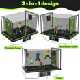 thumbnail image 4 of 8X12FT Rectangular Trampoline with Enclosure Net, SEGMART Big Outdoor Rectangle Trampoline with Basketball Hoop, Large Square Trampoline 1322LBS Weight Capacity with Storage Bag for Kids, Adults, 4 of 10
