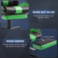 thumbnail image 4 of Luxvie Gaming Chair with Footrest High Back Ergonomic Computer Gamer Chair with Massage and Headrest Lumbar Support Swivel Office Game Chair for Adults, Green, 4 of 7
