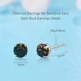 thumbnail image 5 of Limerencia Pure Titanium Hypoallergenic Earrings 5mm Black Opal Implant Grade|Delicate Jewelry for Sensitive Ears, 5 of 5