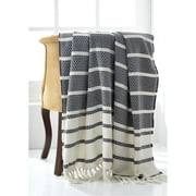 Modern Threads Hilo Adult Cotton Throw Blanket, 70" x 60", Slate