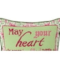thumbnail image 2 of May Your Heart Always Be Needlepoint Accent Throw Pillow, 2 of 4