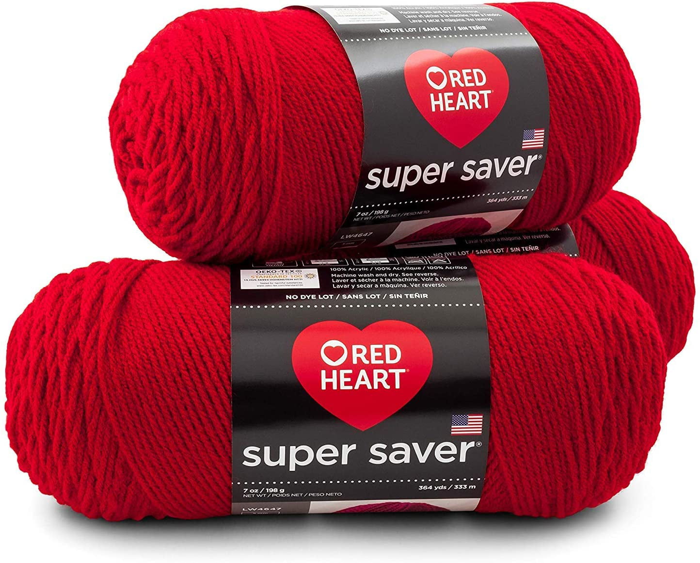 3Pk Coats Yarn E300-316 Red Heart Super Saver Yarn-Soft White