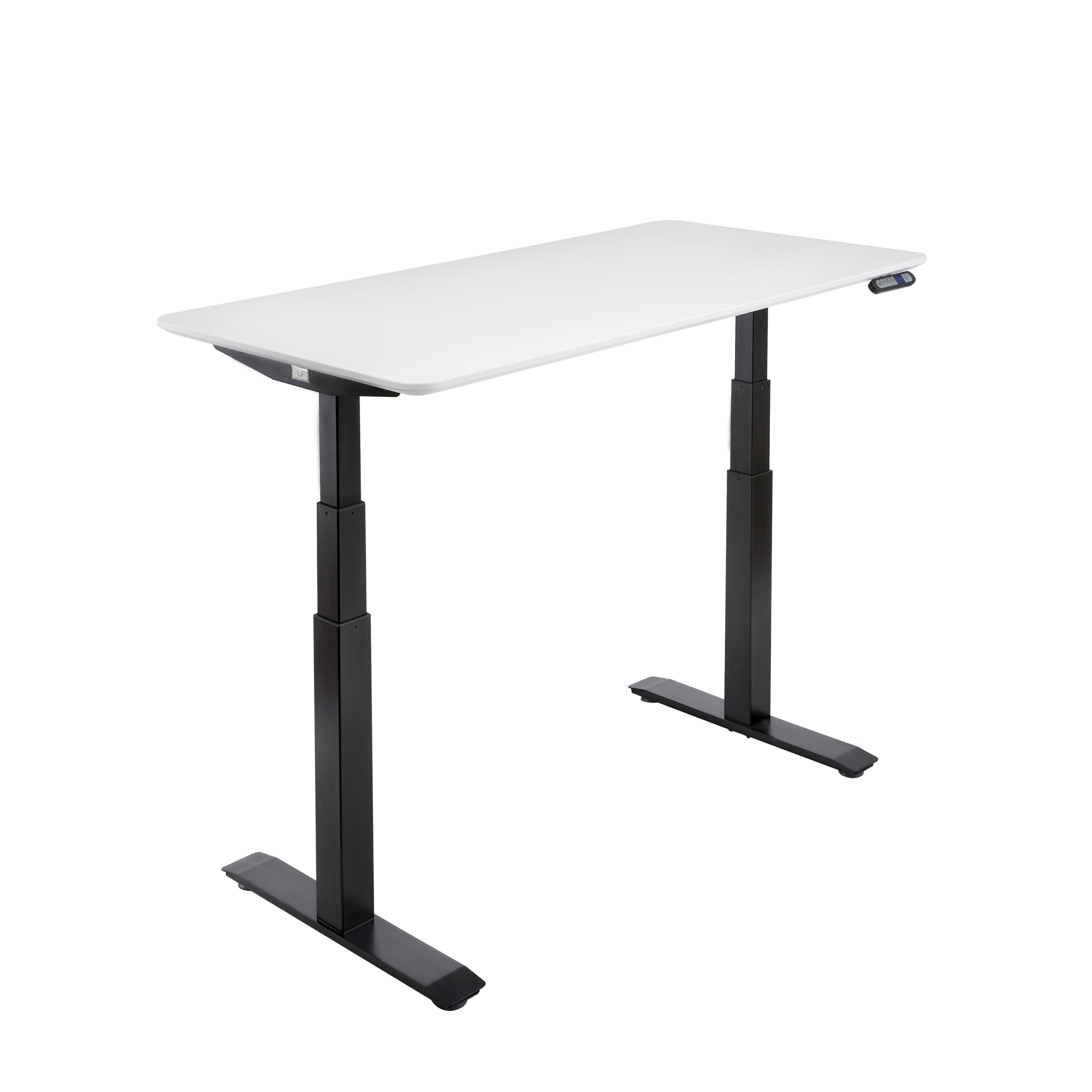 Seville Classics AIRLIFT S3 Electric Height-Adjustable Standing Desk with Ergo Table Top with Beveled Bottom Edges, 54" x 30"