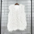 thumbnail image 5 of adviicd Women's Faux Fur Waistcoat,Warm Fluffy Vests Stylish Jackets Coat (White, S), 5 of 5