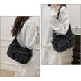 thumbnail image 4 of Sunyuer Washed Denim Crossbody Bag for Women, Large Capacity Multi Pocket Casual Shoulder Handbag, Vintage Adjustable Strap Messenger Purse, Trendy Daily Hobo Bag, 4 of 7