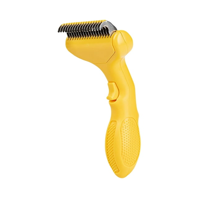 Grooming Brush Self Cleaning Metal Comb Detangling And Dematting Long Matted On Cats And Easy To Loose Undercoat One Click Removal Barf Accessories Accessories Greyhounds Accessory Dog Leash