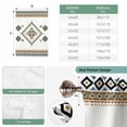 thumbnail image 6 of Beige Boho Balloon Curtains for Living Room/French Door, Vintage Ethnic Tribe Abstract Art Retro Tie Up Curtains 63 Inch Length Energy Saving Kitchen Curtains Shades for Windows 42"x63", 6 of 8