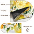 thumbnail image 6 of Round Rug 4Ft Washable Non-Slip, Yellow Lemons Circle Area Rugs for Living Room Bedroom, Summer Fruits Leaves Pastoral Botanical Indoor Floor Mats Carpet Runner for Home Decor Aesthetic, 6 of 8
