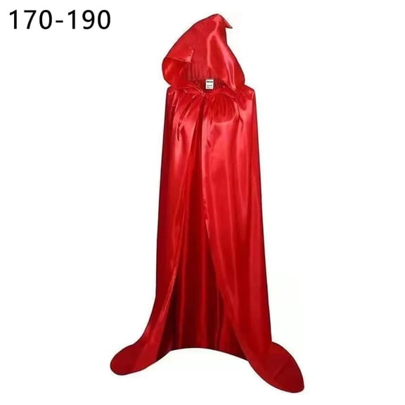 IFRINID Halloween Hooded Cloak for Adult Men and Women, Polyester Floor-Length Witch Costume Cape with Pointed Hood