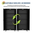 thumbnail image 2 of 72" H Locking Metal Garage Storage Cabinet with Wheels & Pegboard, 4 Adjustable Shelves for Workshop, Home Office or Garage, Black, 2 of 8